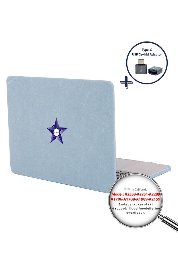 Macbook Pro Kılıf 13inç M1 M2 Çip Kumaş Kaplama A1706 A1708 A1989 A2159 A2251 A2289 A2338 Goat01 - 2