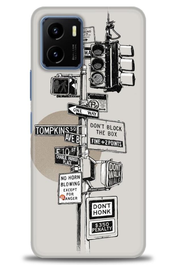 Vivo Y15S Case Hd Printed Case - Signs + Full Screen Protector
