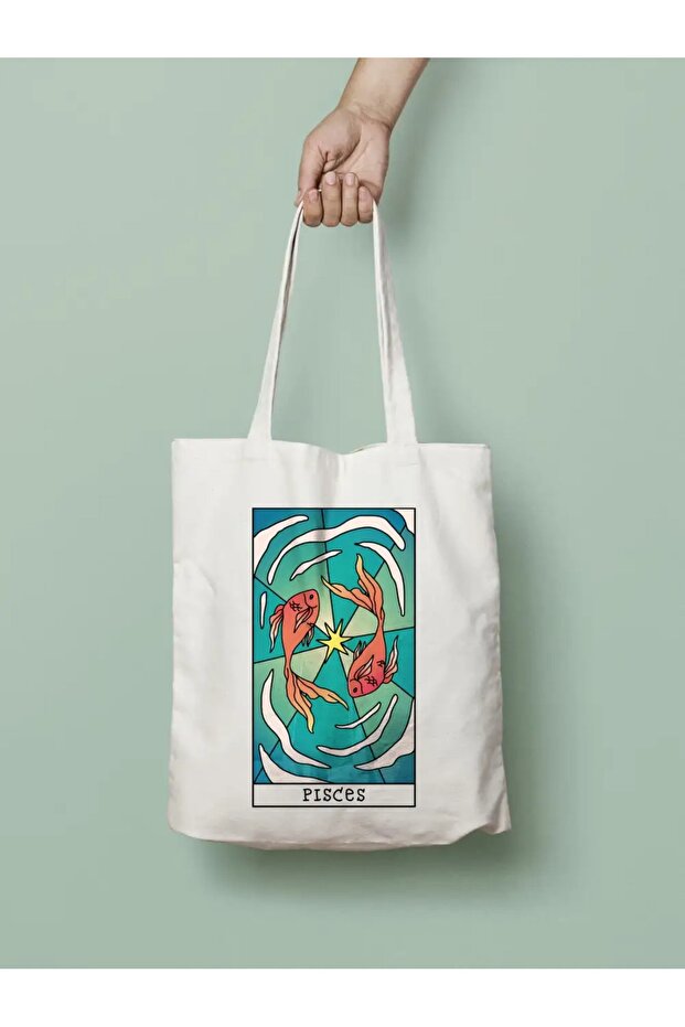 TAROT PICES CARD FISH SIGN CLOTH BAG