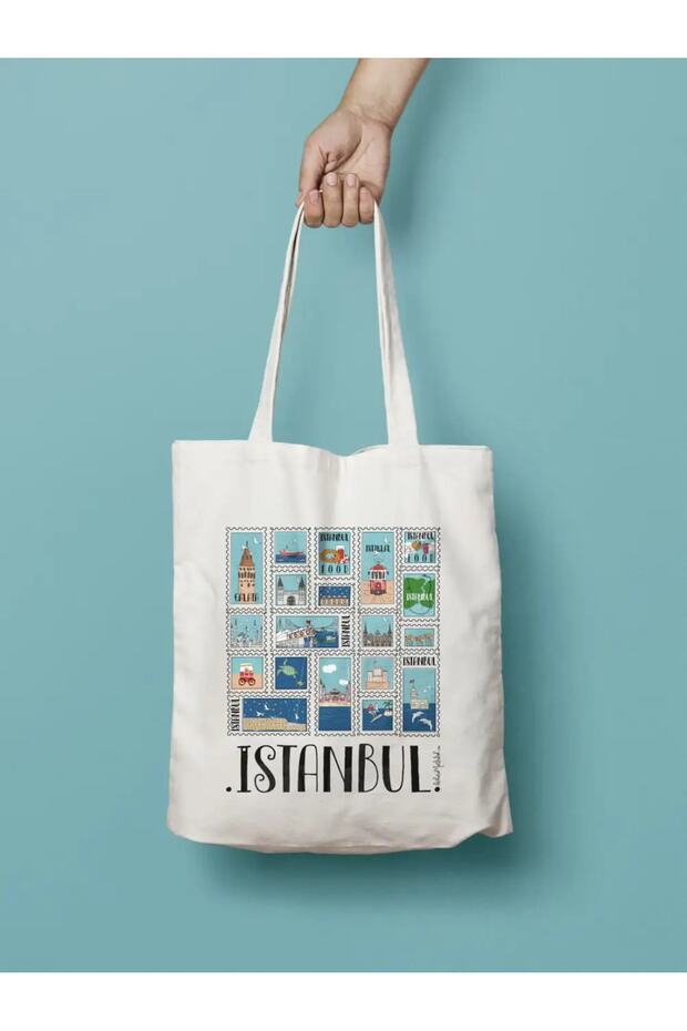 ISTANBUL' A LETTERS SEUVENIR ISTANBUL GIFT CLOTH BAG