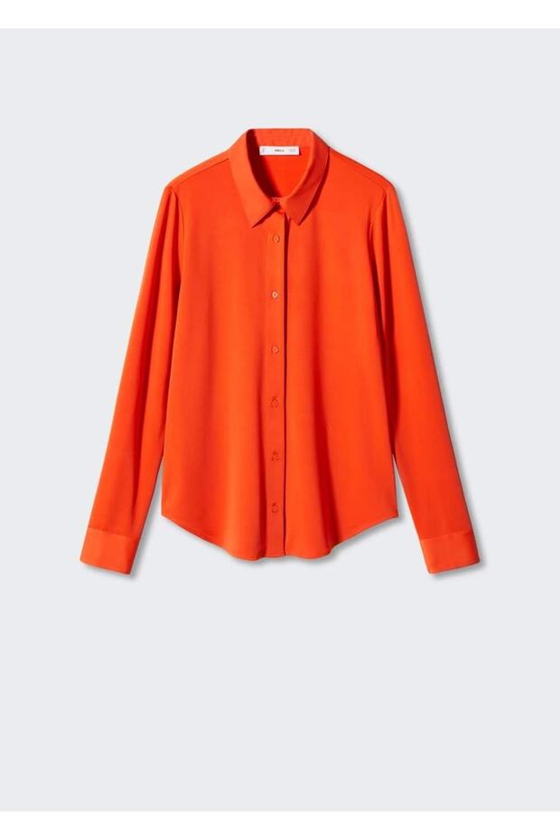 Dökümlü Düğmeli Gömlek - 3