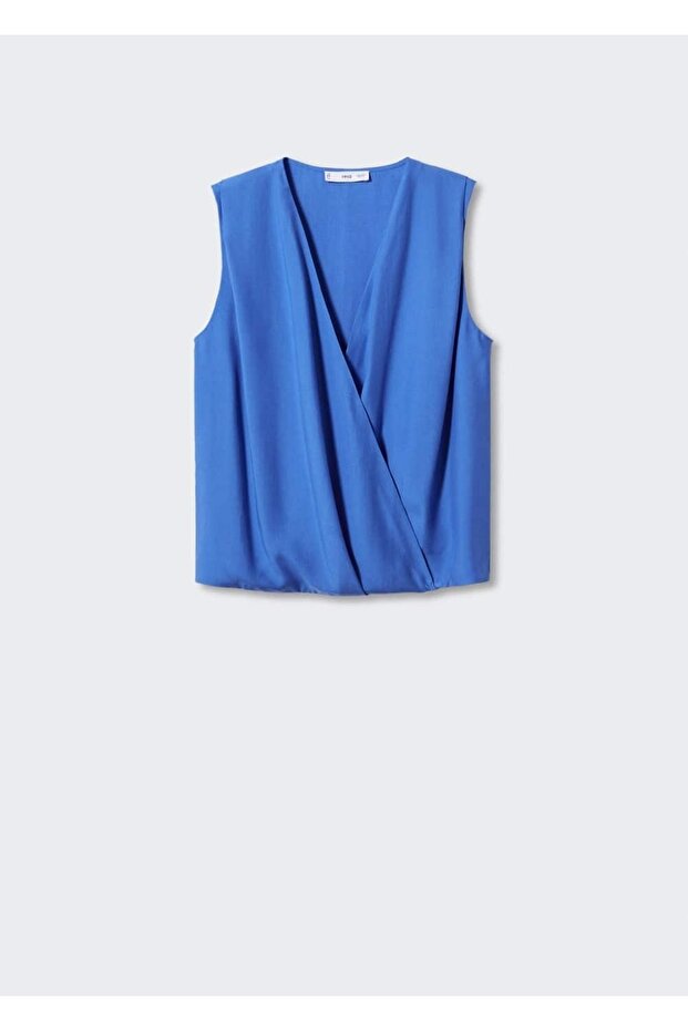 Lyocell Kruvaze Bluz - 3