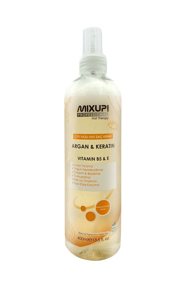 Çift Fazlı Sıvı Saç Kremi Keratin & Argan 400 ml - 1