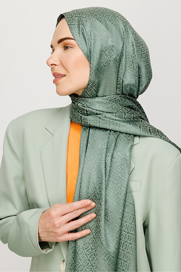 Forever Pattern Shiny Jacquard Shawl - 6