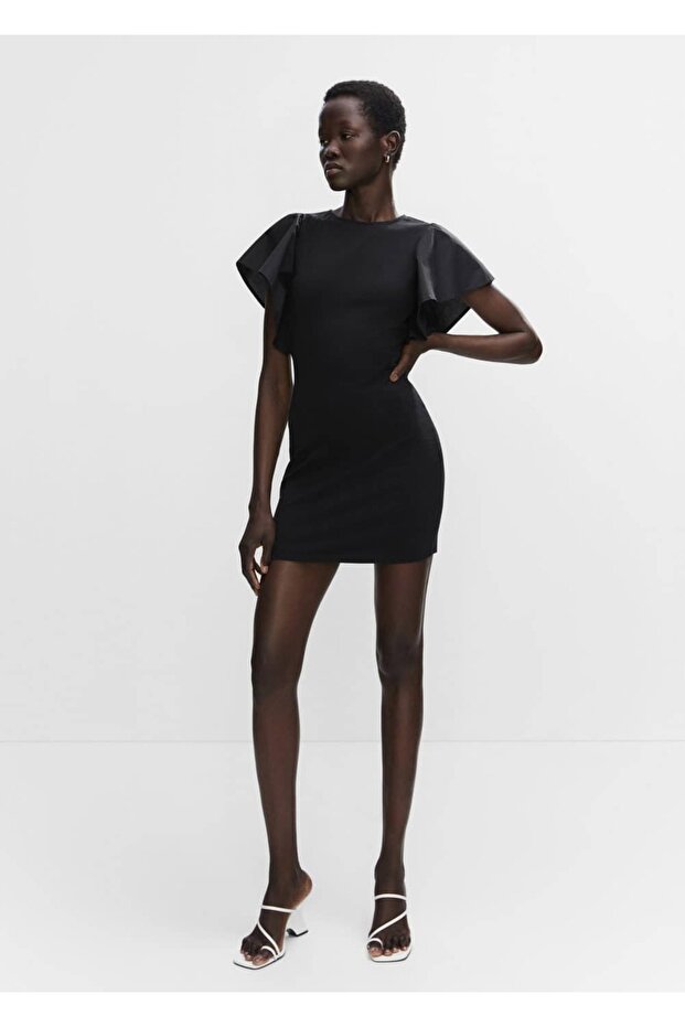 Kol Detaylı Elbise - 2