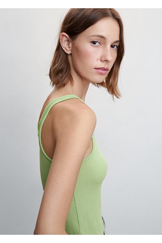 Askılı Fitilli Tişört - 6