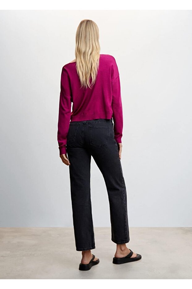 V Yaka Ince Triko Kazak - 4