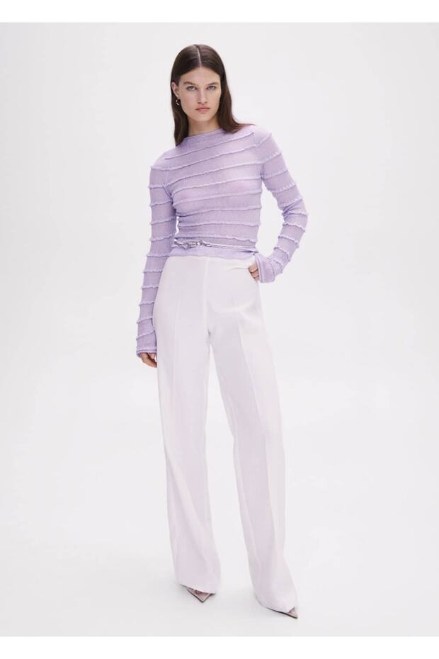 Pullover mit geraffter Struktur - 2