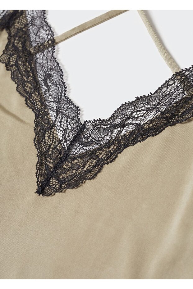 Sırtı Açık Askılı Elbise - 5