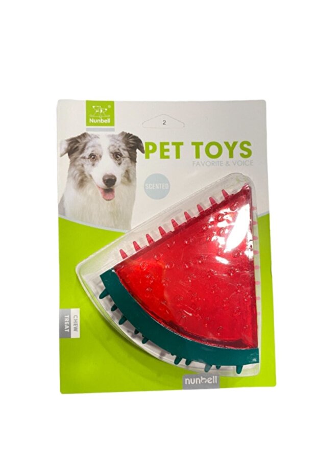 Tropical Fruit Flavored Waterproof Watermelon Dog Toy 11 Cm