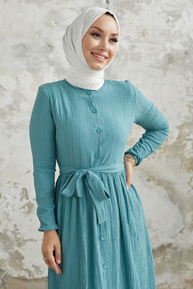 Φόρεμα Lemina Belted - Μέντα - 3