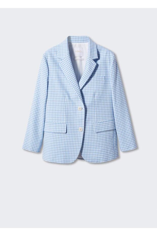 Gingham Blazer Jacket - 3