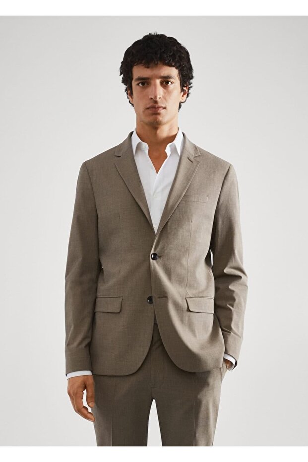 Süper Dar Kesimli Blazer Ceket - 1