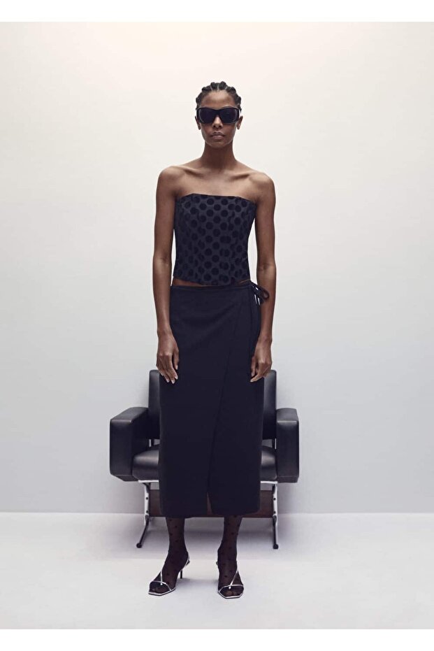 Puantiyeli Korse Bluz - 7