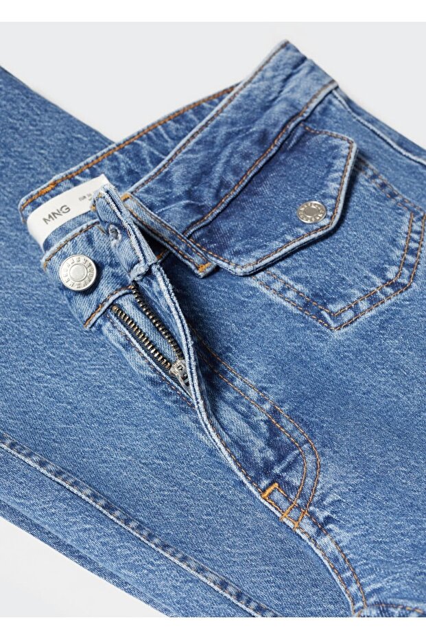 Ispanyol Paça Cepli Jean Pantolon - 8