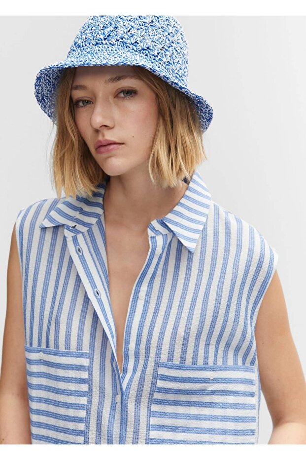 Desenli Kolsuz Gömlek - 7