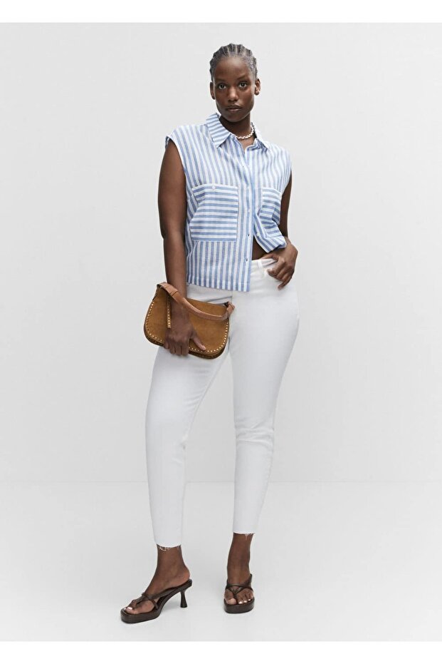 Desenli Kolsuz Gömlek - 8