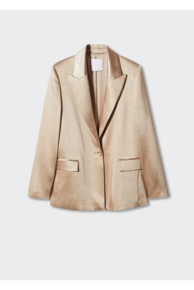 Saten Blazer Ceket - 3
