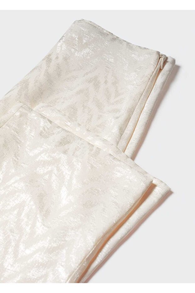 Jakarlı Kumaş Pantolon - 8