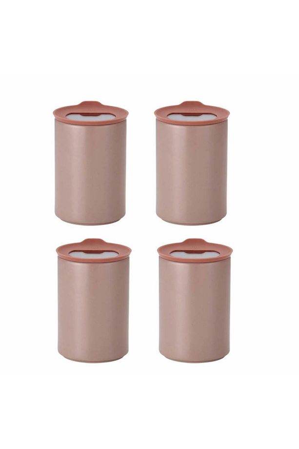 Fika One Seramik 4 Adet 650 Ml Pembe Saklama Kabı D-NEONE065-03 - 1