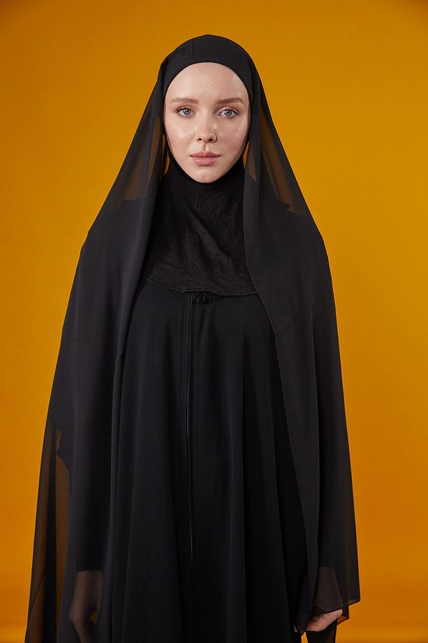 BOYUNLU BONELİ ŞAL - SİYAH - 4