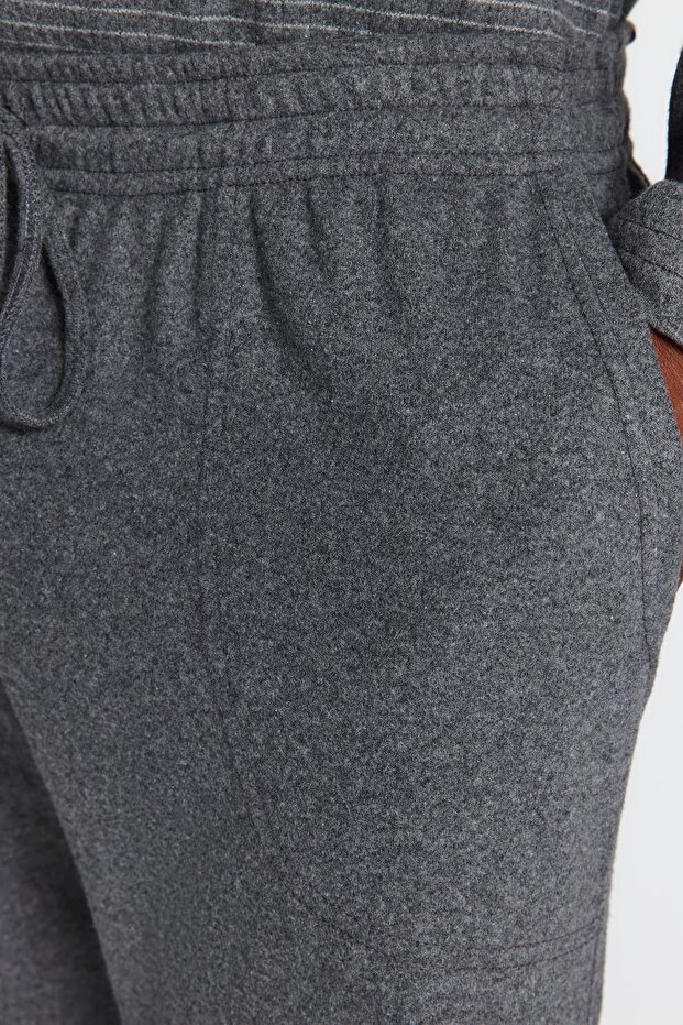 Füme Regular Fit Örme Büyük Beden Pijama Takımı TMNAW24AI00002 - 5