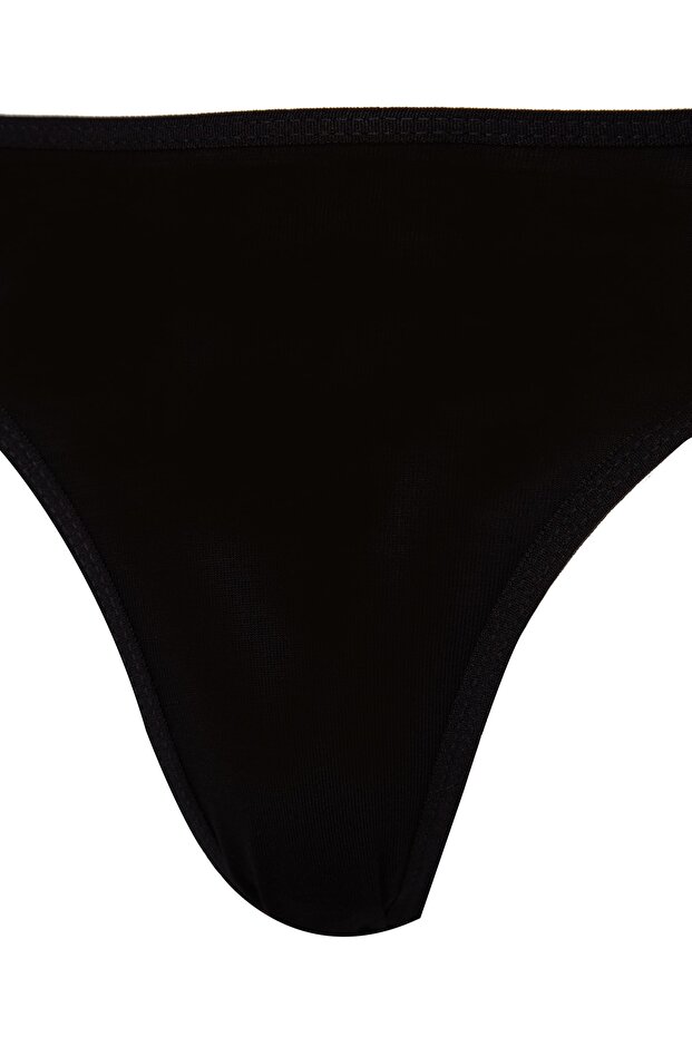 Czarne, bawełniane figi brazylijskie z dzianiny, 3 pary THMAW24KU00010 - 9