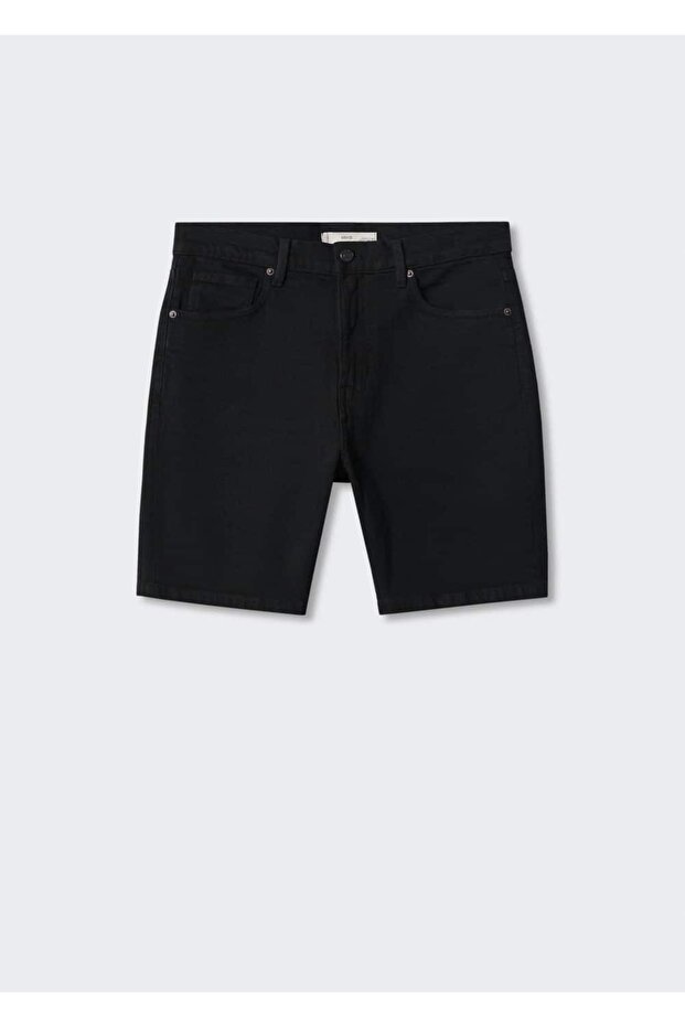 Regular fit denim bermuda şort - 11