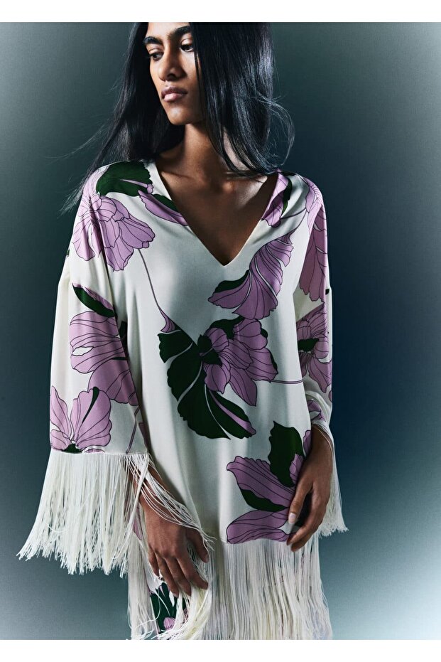 Saçak Detaylı Bluz - 13