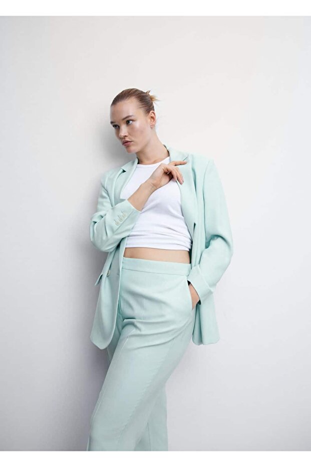 Gerade geschnittene Stoffhose - 14