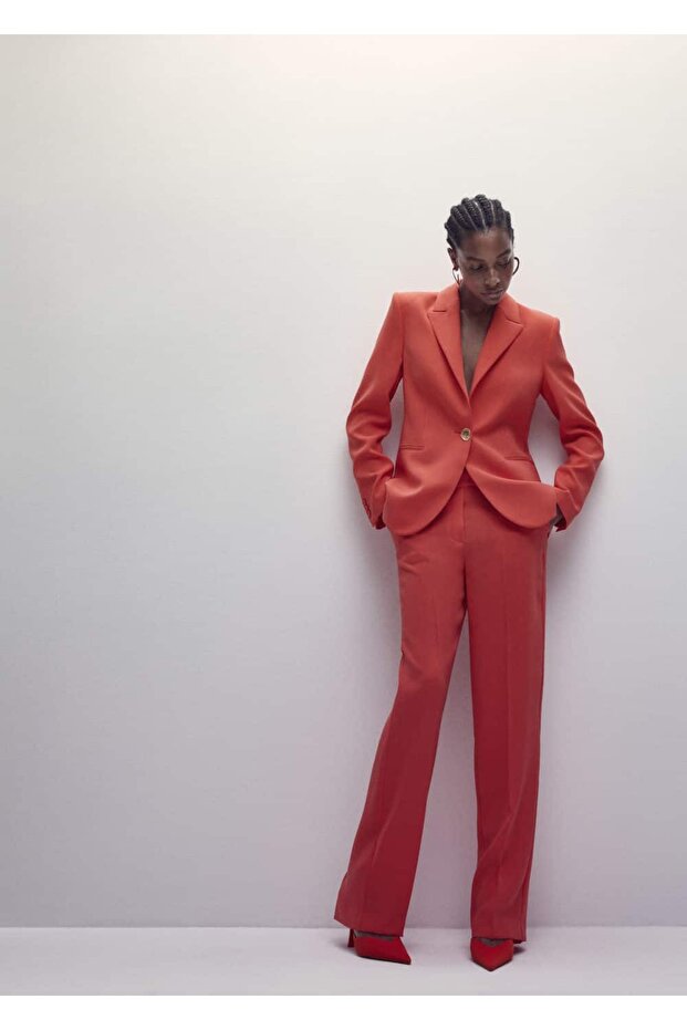 Wideleg Kumaş Pantolon - 16