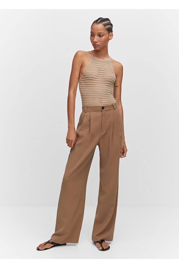 Halter Yaka Triko Bluz - 15