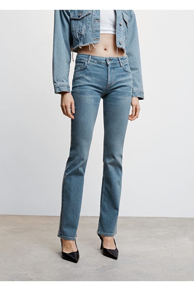 Düşük Belli Flare Jean - 17