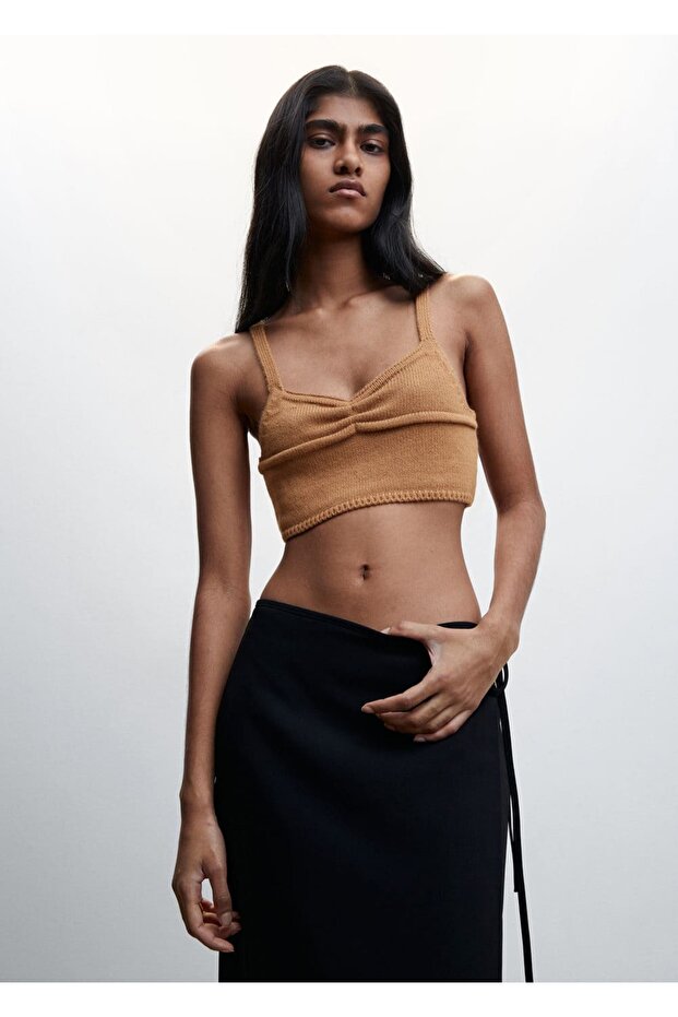 Askılı Triko Bluz - 17