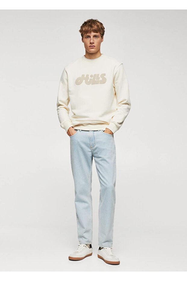 Mesajlı Pamuklu Sweatshirt - 2