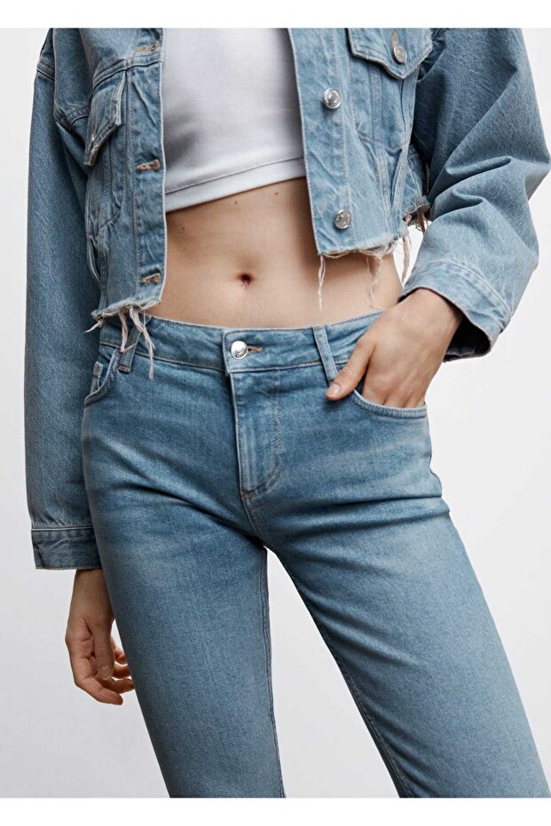 Düşük Belli Flare Jean - 19