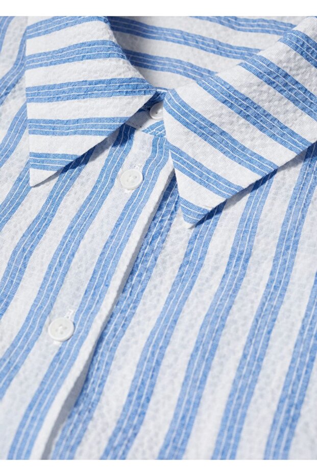 Desenli Kolsuz Gömlek - 13