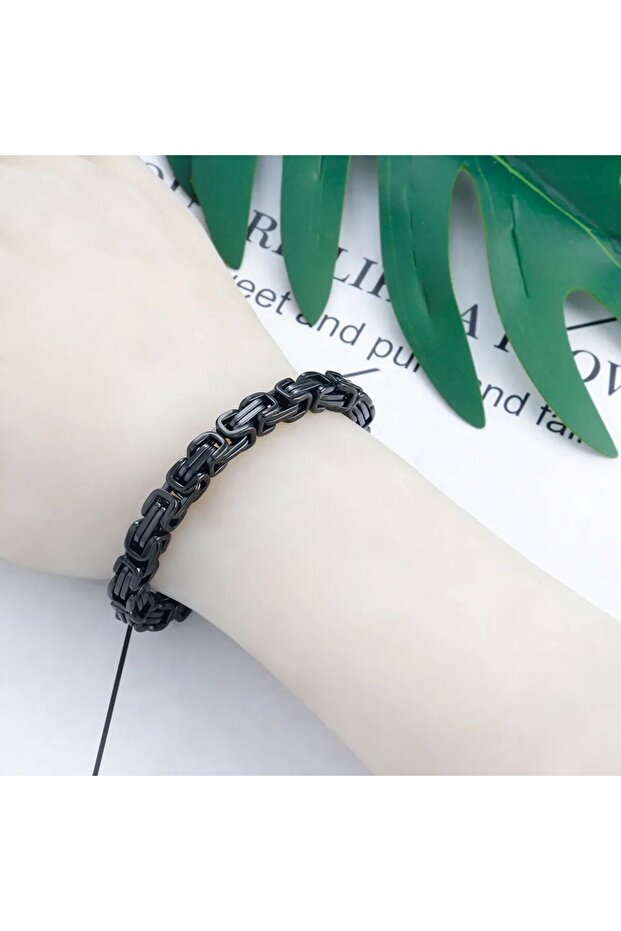 Men's steel king chain bracelet