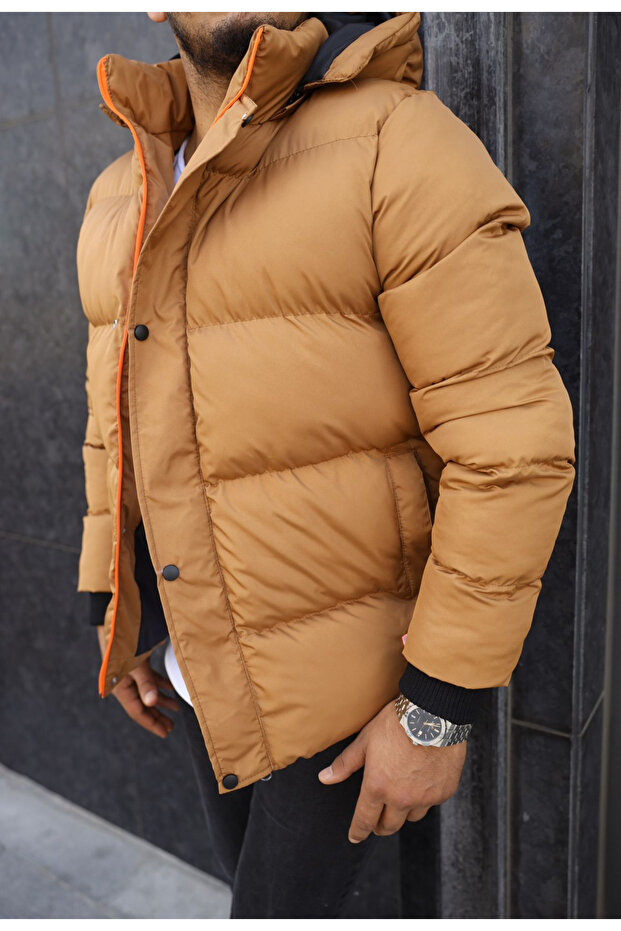 2023/2024 Winter Orange Zipper Coat