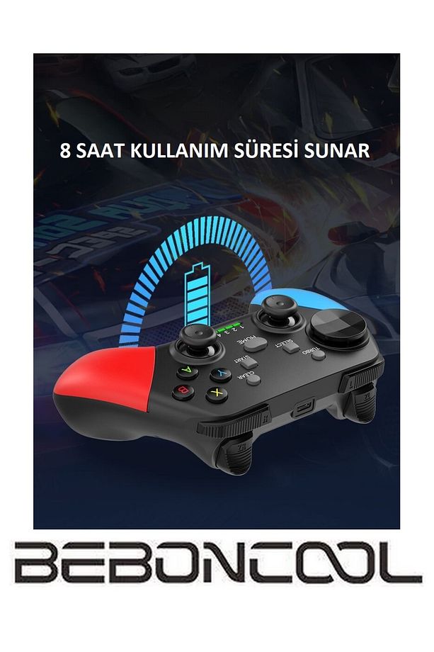 Telefon Tutuculu IOS-Android-TV BOX-PC-PS3-PS4 HOST-Switch Titreşimli Bluetooth Joystick - 8