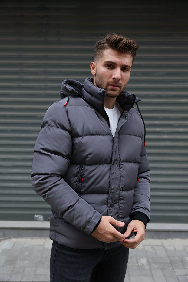 Men's Fur Lined Puffer Coat - 5