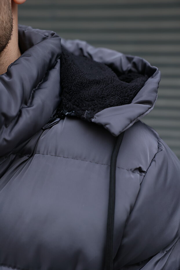 Men's Fur Lined Puffer Coat - 6
