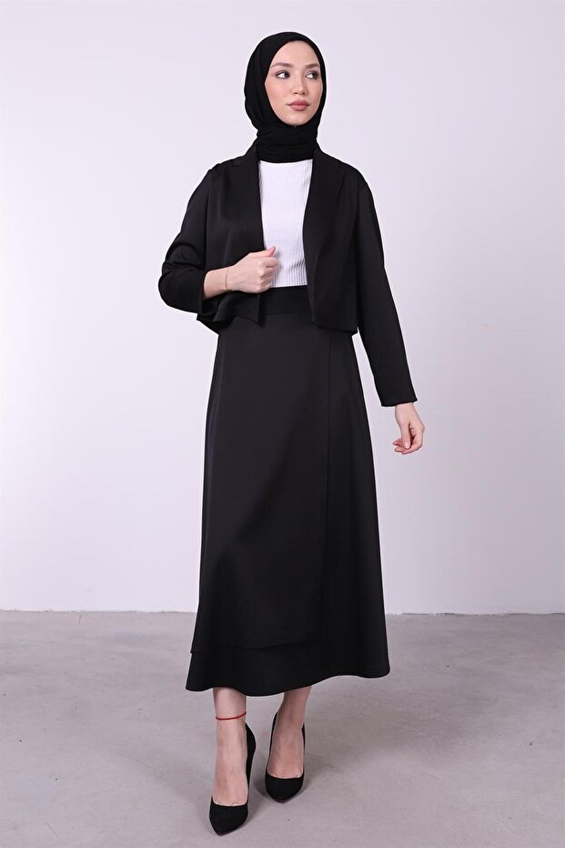 Blazer Jacket Effect Set Black - 5