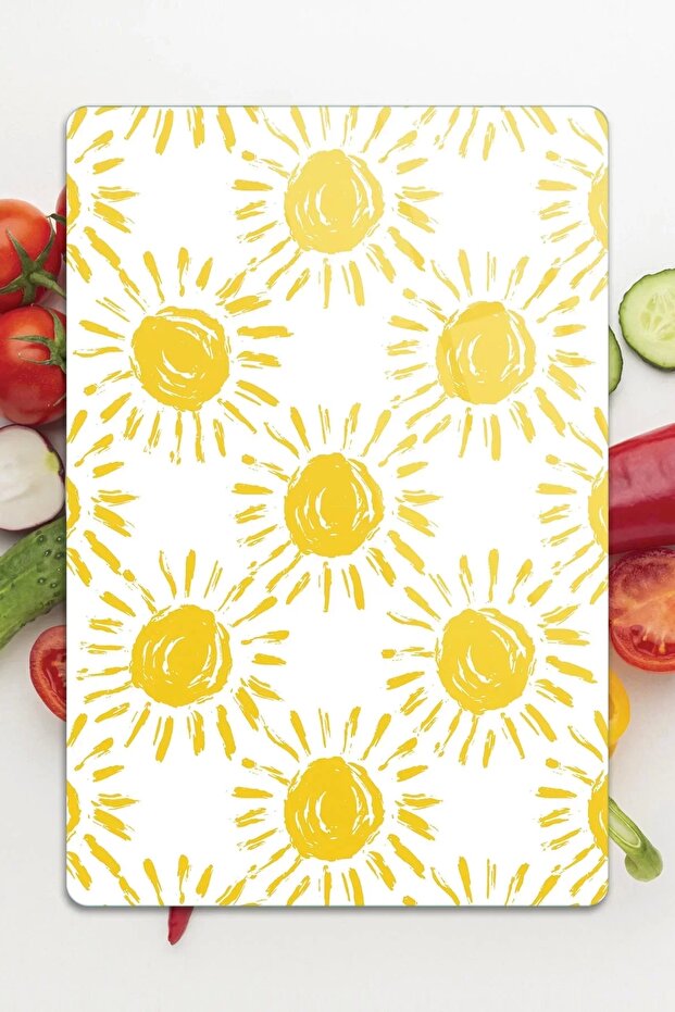 Sun Patterned Glass Cutting Board - 4
