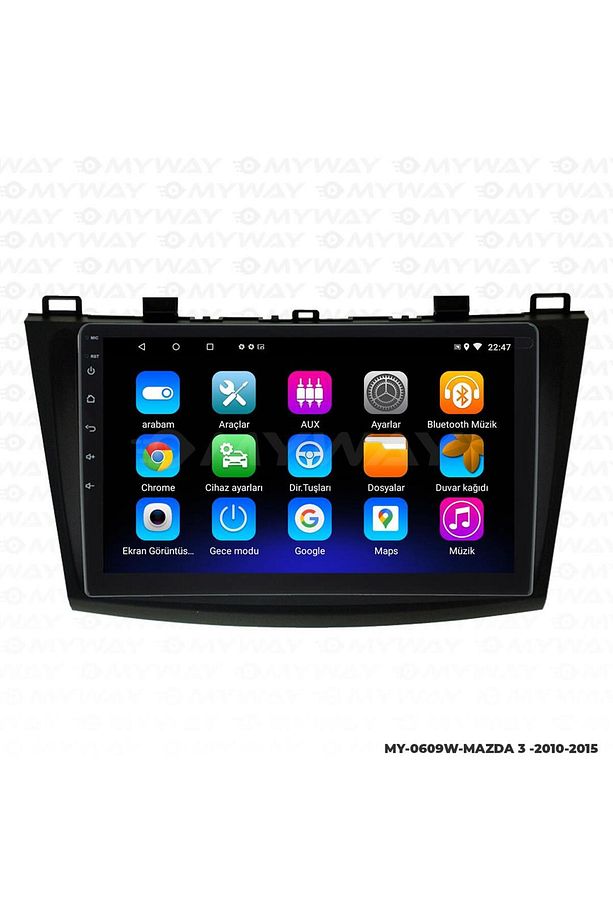 MAZDA 3 ANDROİD 12 MULTİMEDYA CARPLAY 2GB RAM+32GB HDD 2010-2015 NAVİGASYON EKRAN - 2