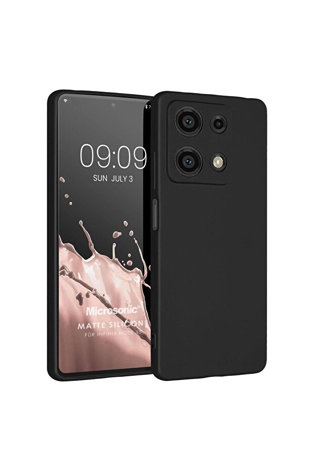 Matte Silicone Infinix Note 30 Kılıf Siyah - 1