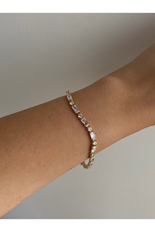 Steel Gold Double Form Scarlett Waterway Bracelet - Non-darkening-