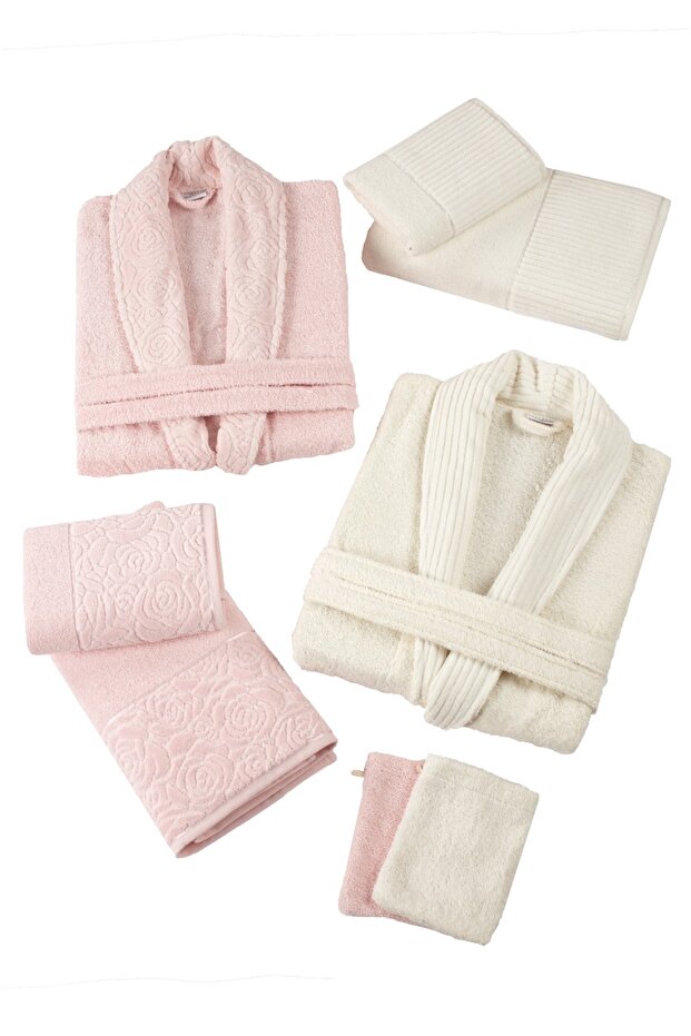 Sevgi Aile Bornoz Seti 8 Parça - 1