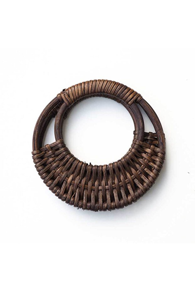 Bambu Çanta Sapı // Ay Model / CEVİZ Renk - 3