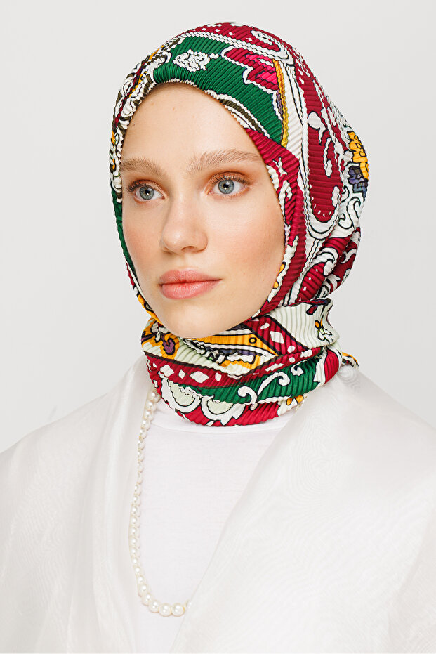 40 وشاح مطوي بنمط رقعة